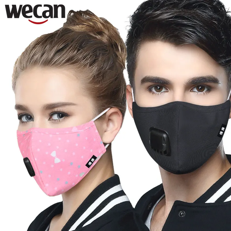 Wecan PM 2.5 Face Protective Mask Anti-Dust Mouth Caps Masks Respirator 10pcs Activated Carbon Filters Washable mondkapjes | Красота и