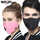 Маска Wecan PM 2,5 для защиты лица от пыли, маски для лица, 10 шт. фильтров с активированным углем, моющиеся маски