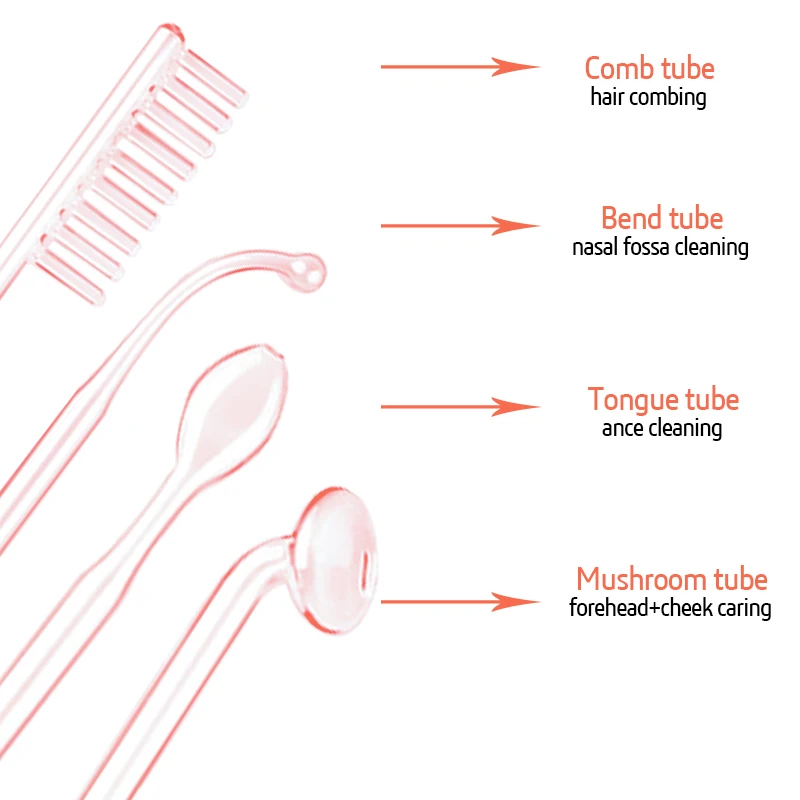 Высокая частота стеклянная трубка ручной аппарат для лица акне подтяжка кожи