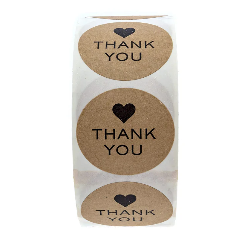 500 шт круглые наклейки s &quotспасибо&quot этикетки для печати Скрапбукинг посылка