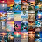 5D сделай сам со стразами идеально сочетаются с нарядным Bordado Artesana мозаика Playa Paisaje арте Mobiliario Patrn Decoracin del женщины в китайском стиле Artesana