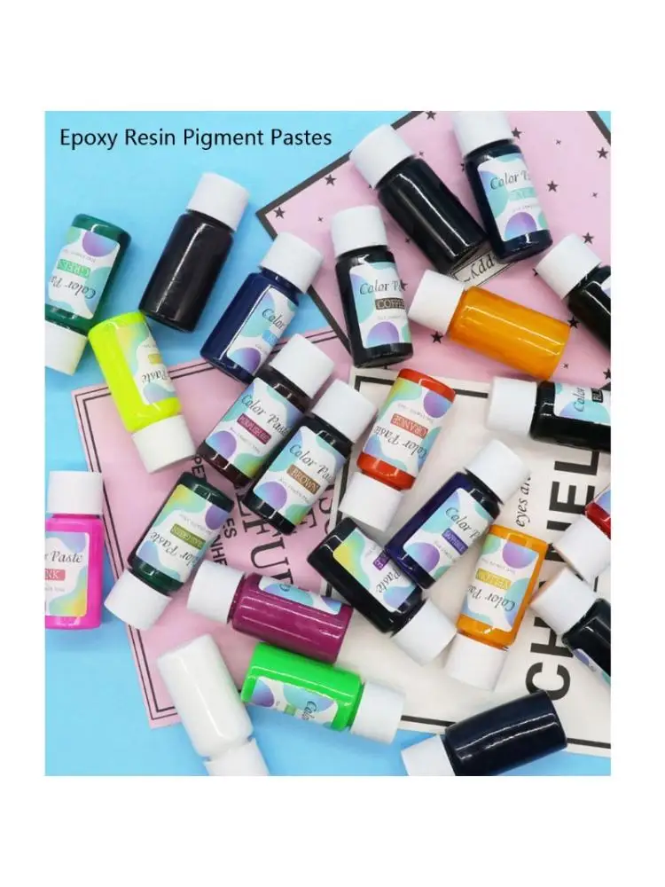 

24 Colors Resin Paste Pigment Opaque Solid Color Resin Colorant Liquid Dye Kit 203C