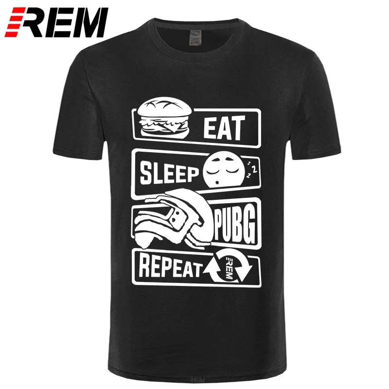 

Eat Sleep PUBG Repeat T Shirt Winner Winner Chicken Dinner Short Sleeve High Quality 31 Colors 100% Cotton Tee Clothing Tops Man