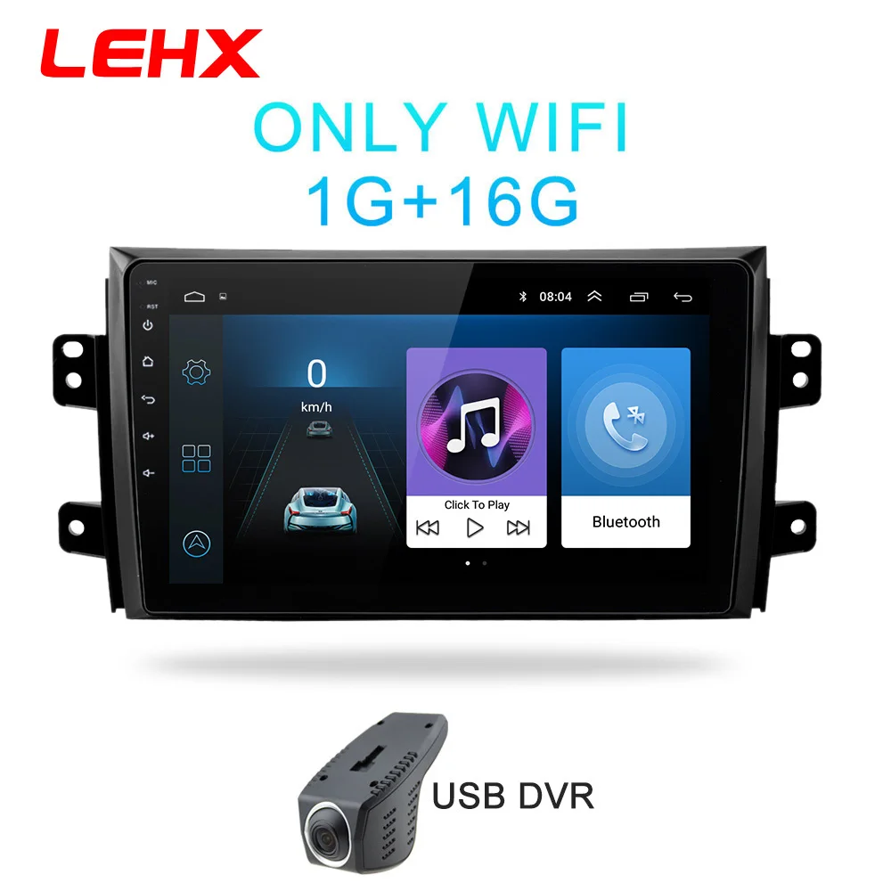 LE-SX4-DVR LEHX 2.5D ips экран Автомобильный Радио плеер для Suzuki SX4 2006 2007 2008-2011 2012 2Din Android 8,1 Мультимедиа gps навигационный плеер - Цвет: LE-SX4-DVR