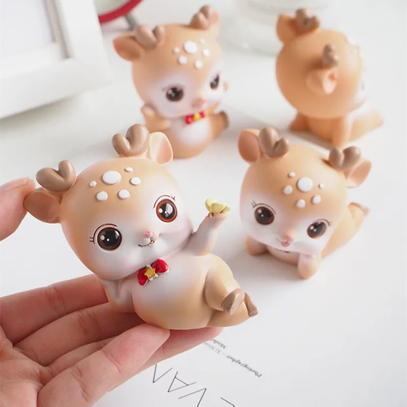 

Home Decoration Accessories Cartoon Deer Model Statue Room Figurines For Interior Decor Modern Decoration Table Desk Maison