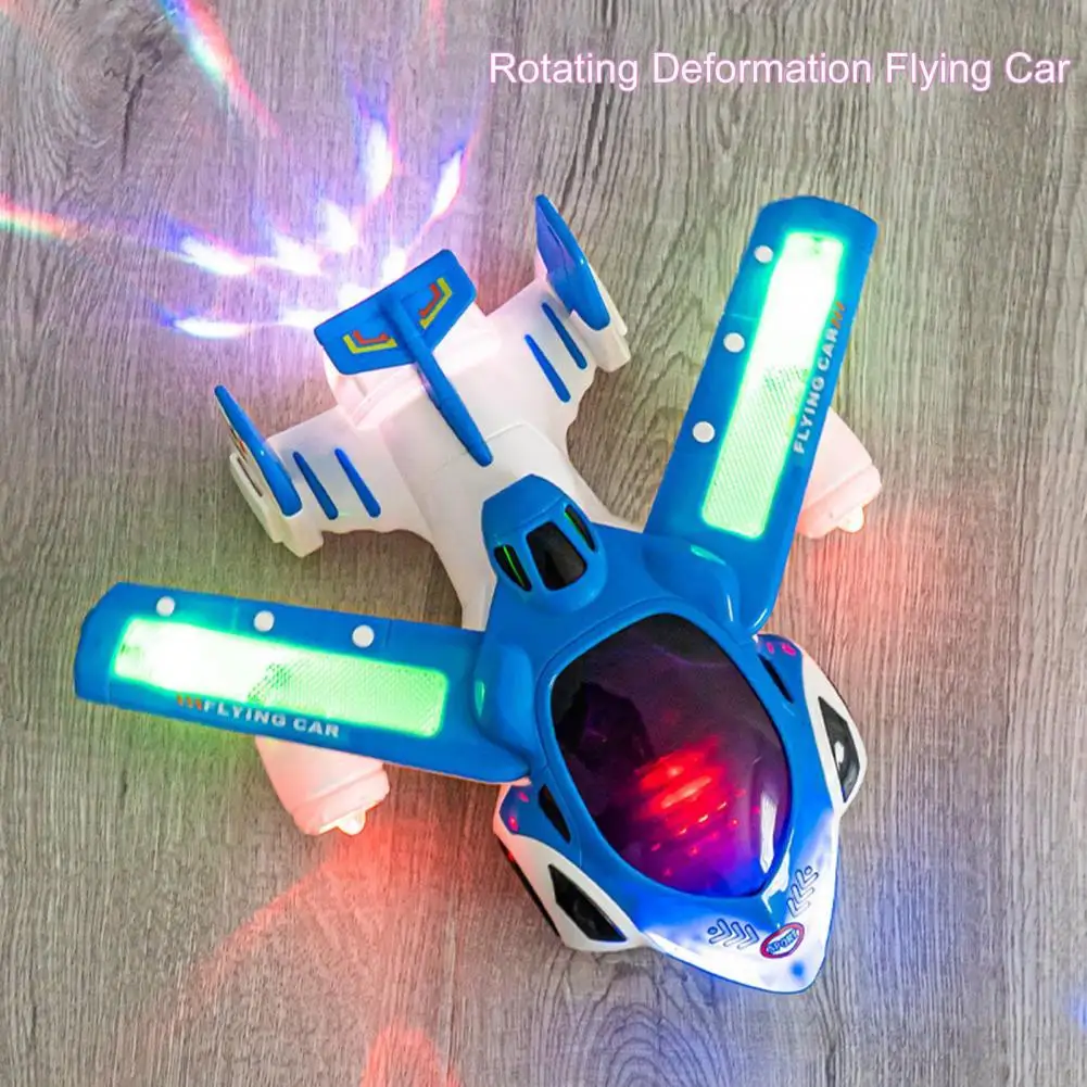 

Auto Toy Automatically Change Direction Wear-resistant Plastic Rotating Deformation Flying Car for Children Kids Toy Vehicles