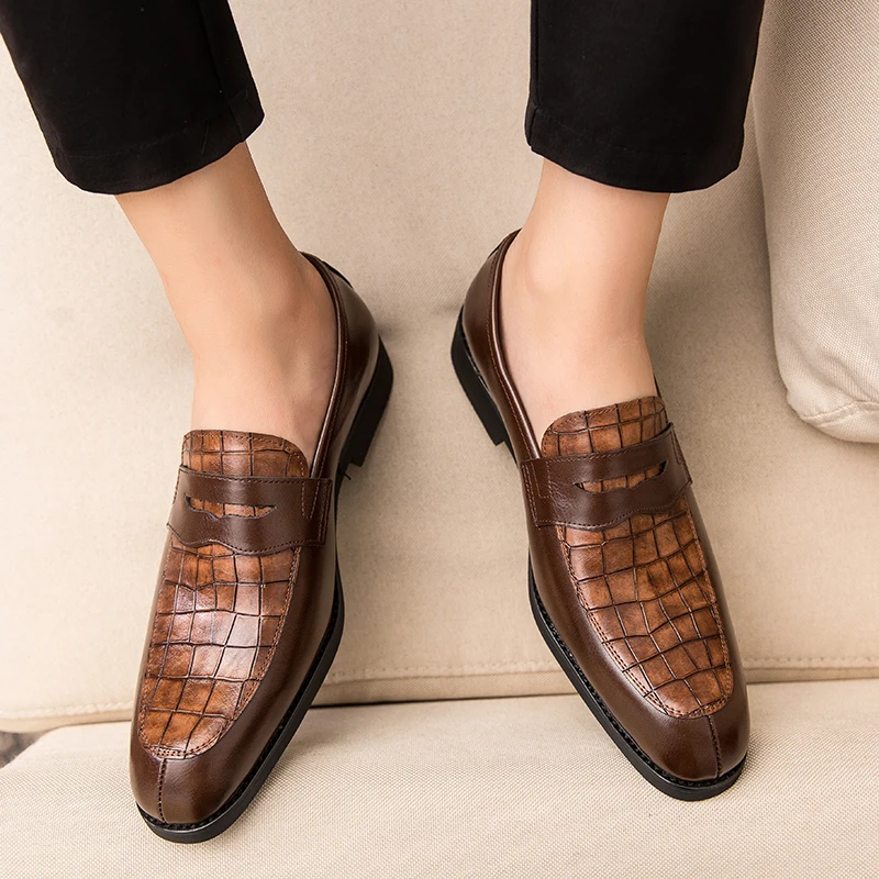 Mens Shoes Formal Pointed Toe Wedding Business Leather Fashion British Style Dress Outdoor Flats Evening | Обувь