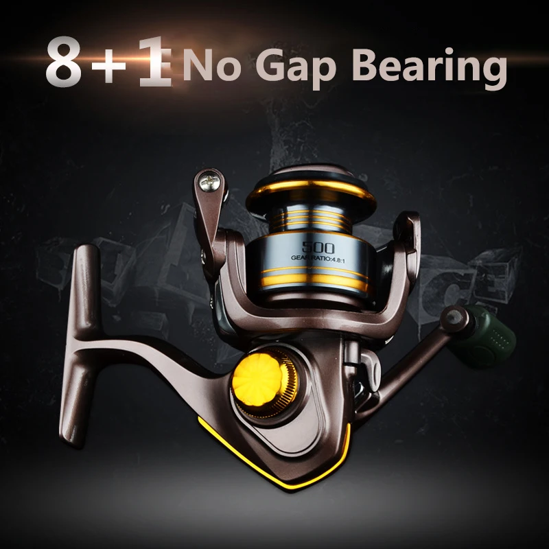 

New Small 8+1BB Bearing Metal Fishing Reel Spinning-Wheel Wobbler No Gap Unidirectional Structure Winter Fishing- tackle 2020