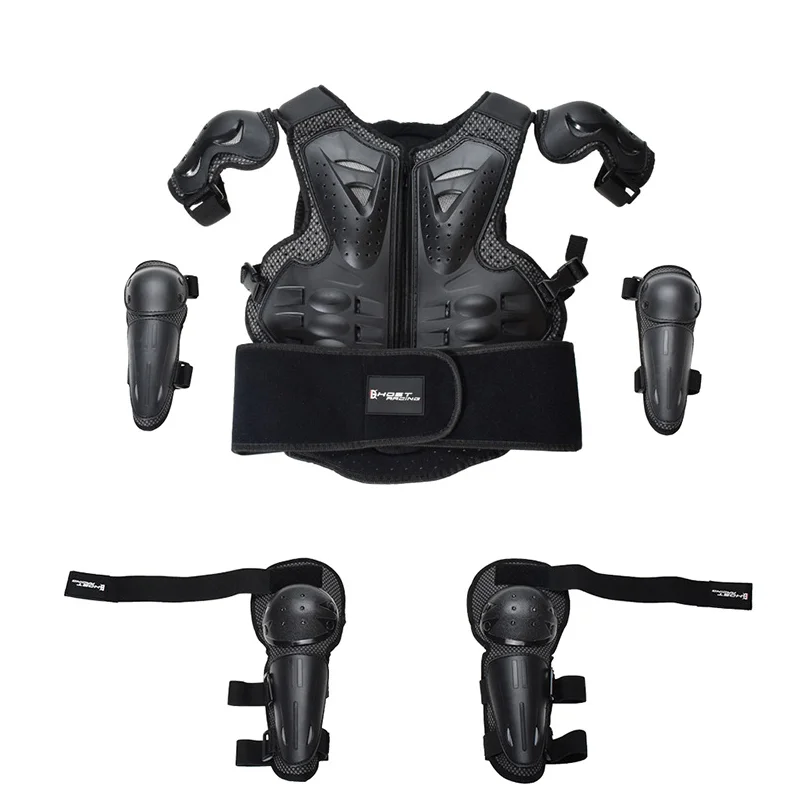 

Child Body Protector Motorcycle Waistcoat Armor Kids Motocross DH ATV Dirt Bike Chest Spine Knee Elbow Pad Protective Gear -40