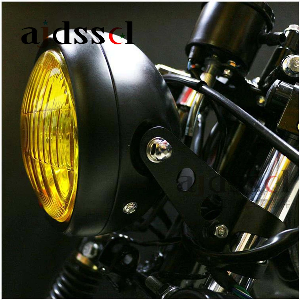 Motorcycle Refit Headlight Bracket Universal Retro Turn singal Light/Headlight for Harley Cafe Racer Bobber Honda Suzuki | Автомобили и
