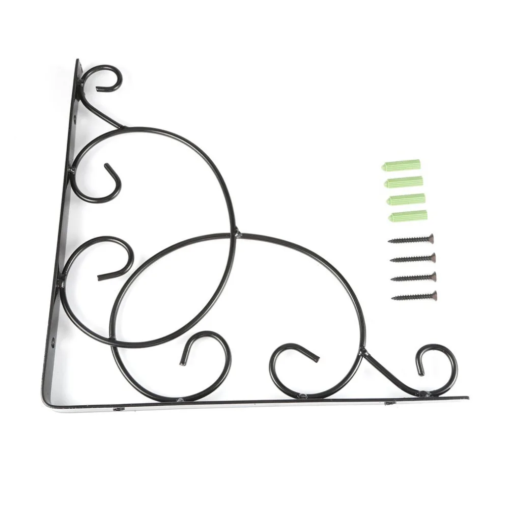 Винтажный стиль железная настенная Цветочная полка кронштейн с винтами для Bookrack