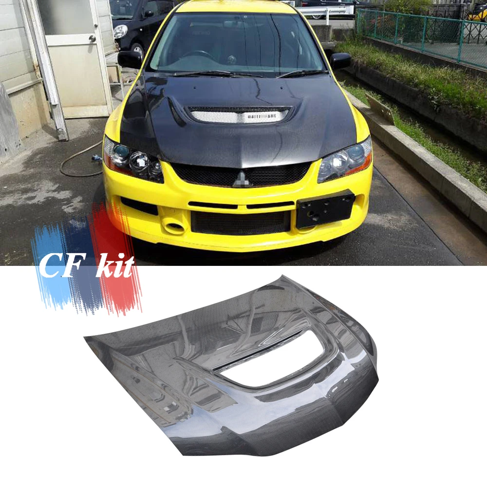 Оригинальный комплект CF капот из настоящего углеродного волокна для MITSUBISHI EVO8 2003
