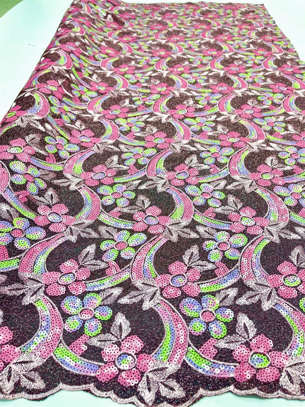 Нигерийский зеленый большой свадебный Тюль Кружево высокого класса 2021