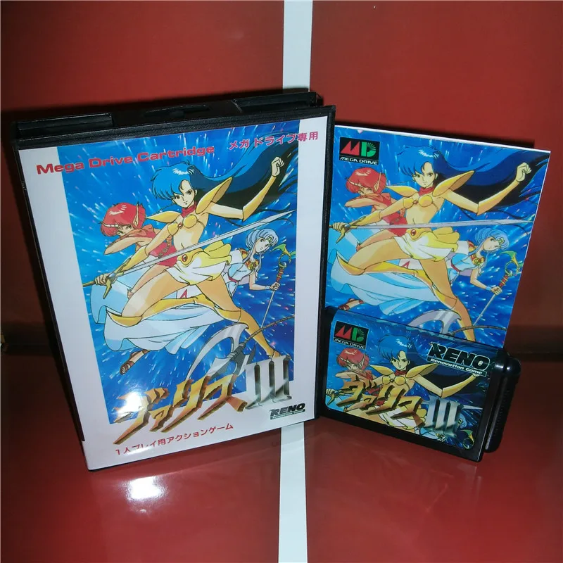 Mugen Senshi Valis III японская крышка с коробкой и руководством для MD MegaDrive Genesis игровая