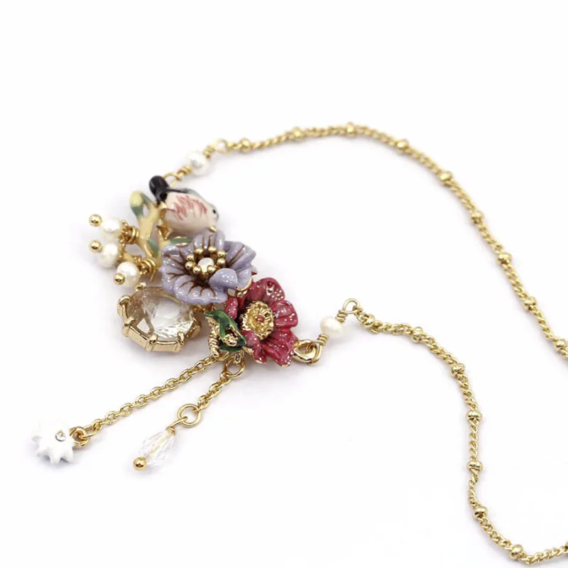 Сочный виноград ручная роспись Эмаль Глазурь ожерелье ювелирные изделия зимний