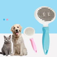 dog comb pet brush remove hair open knot cat combs automatic puppy accessories steel needle brushes grooming tool %d1%80%d0%b0%d1%81%d1%87%d0%b5%d1%81%d0%ba%d0%b0