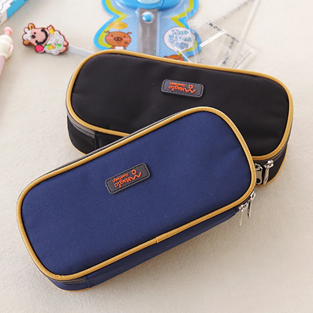 20# Trousse Scolaire большая емкость многофункциональная холщовая пенал сумка-Органайзер для хранения пенал Trousse Scolaire Stylo