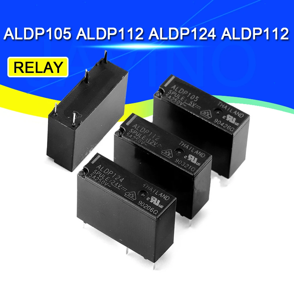 Реле ALDP105 ALDP112 ALDP124 5 В 12 24 А 250 4 контакта группа нормально открытых ALD112 3 2 шт.|Реле| |