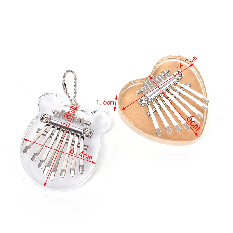 

Portable Thumb Piano Crystal Kalimba 8 Keys Mini Musical Instrument For Beginner