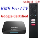 ТВ-приставка Mecool KM9 Pro, Android 10,0, Amlogic S905 X2, 4 Гб DDR4, 32 ГБ, 2,4 ГГц5G, двойной Wi-Fi, BT, 4K, KM3, TV Youtube