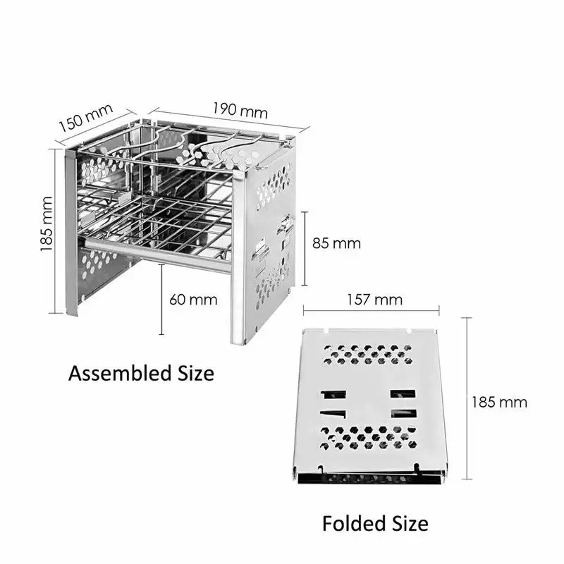Yooap Новый Открытый Мини нержавеющая сталь складная шашлычница гриль Кемпинг