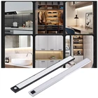 PIR датчик движения Тепловая светодиодная подсветка под шкаф USB Rechargealbe Магнитный ручной датчик развертки ультра тонкий алюминиевый корпус ночника