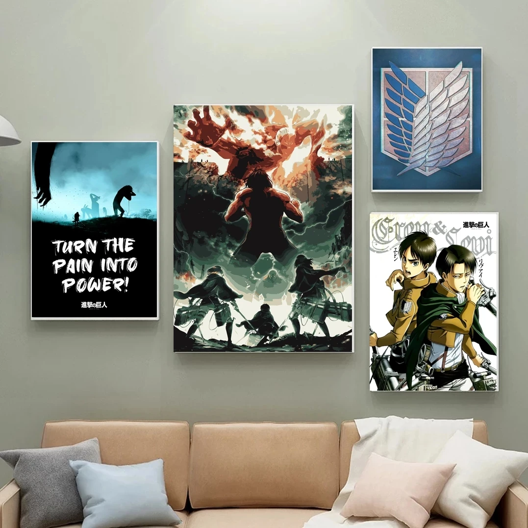 

Attack On Titan Anime Canvas Painting Nordic HD Prints Pictures Modular Modern Wall Art Posters Living Room For Home Decoration