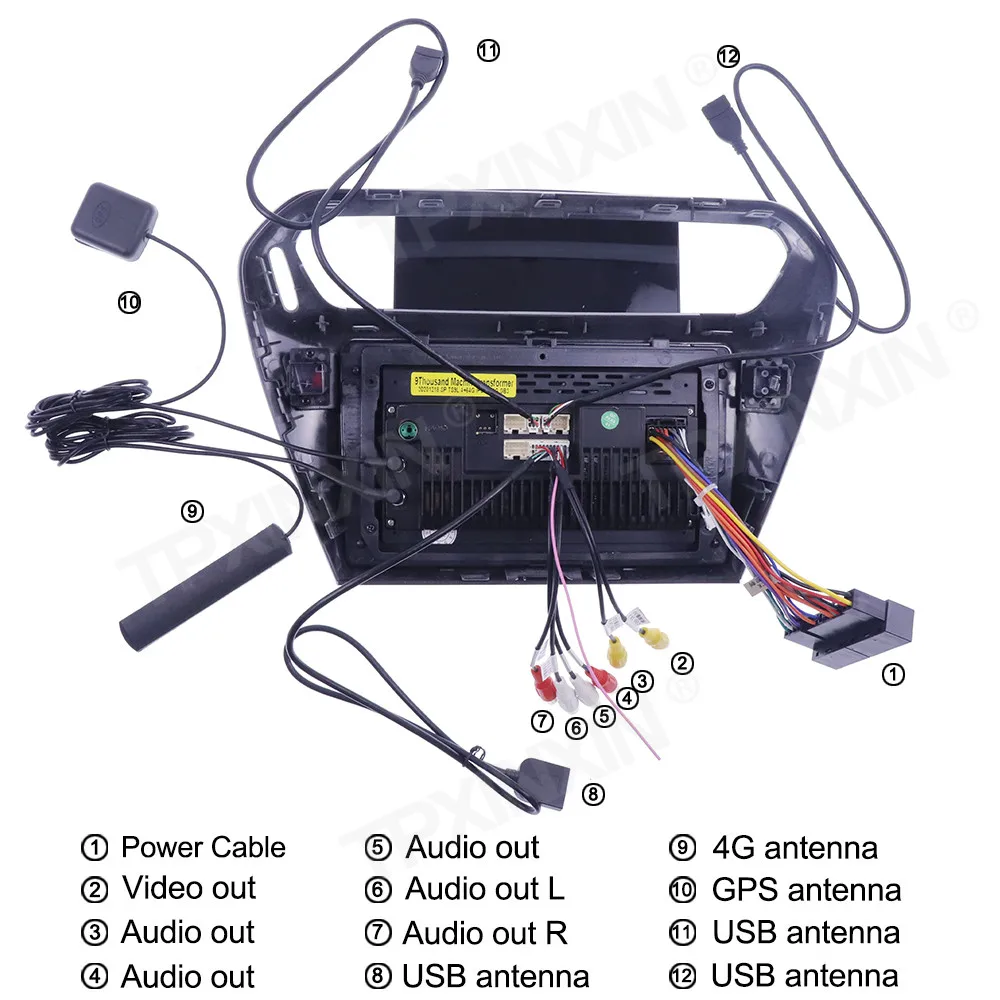 구매 무선 카플레이 스테레오 수신기 자동차 라디오 플레이어 라디오 IPS 화면, 푸조 301 2008-2014 안드로이드 128G