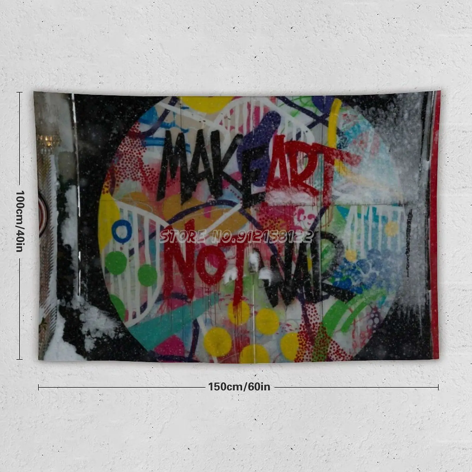 Гобелен Make Art Not War настенный для спальни психоделической сцены художественное