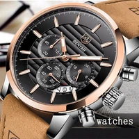 men%e2%80%99s watches benyar new top casual fashion military waterproof leather chronograph luxury brand quartz watch men zegarek%c2%a0meski