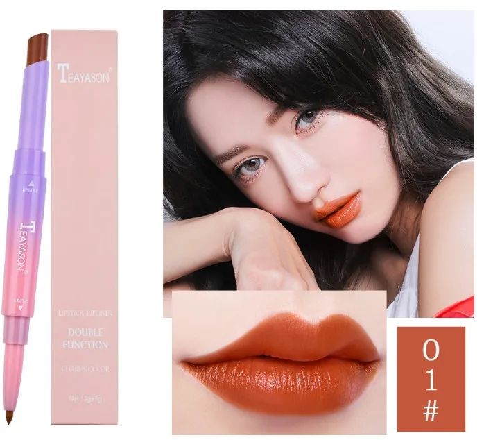 Матовая губная помада с двойной головкой бархатная Помада для губ сексуальный