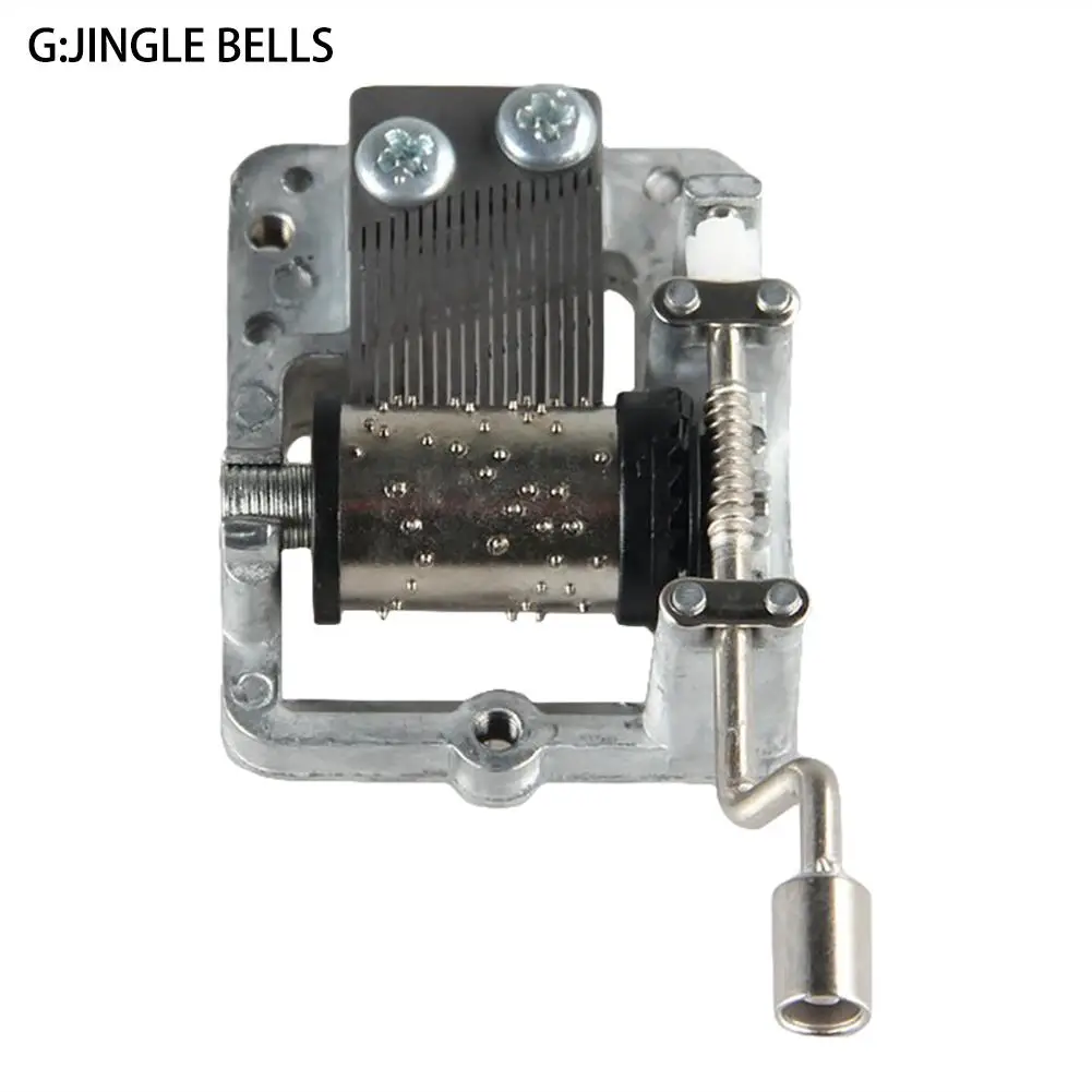 

Музыкальное движение с ручным заводом серебристого цвета