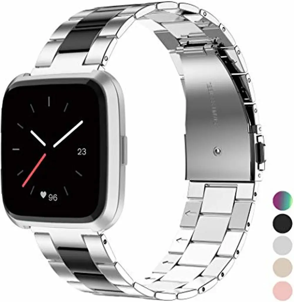 Новый ремешок из нержавеющей стали Браслет замена для Fitbit Versa 2 сменный наручных
