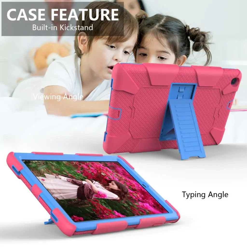 

Kids Safe Armor Stand Cover Case For Samsung Galaxy Tab A 10.1 2019 SM-T510 SM-T515 T510 T515 Shockproof Silicon PC Tablet