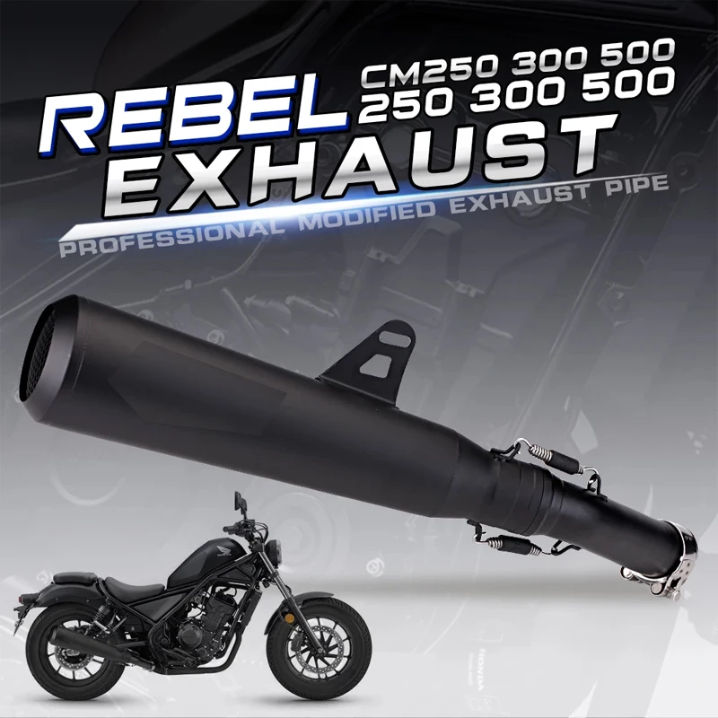 

Выхлопной глушитель для мотоцикла HONDA Rebel 500, модифицированный глушитель из нержавеющей стали для мотоцикла