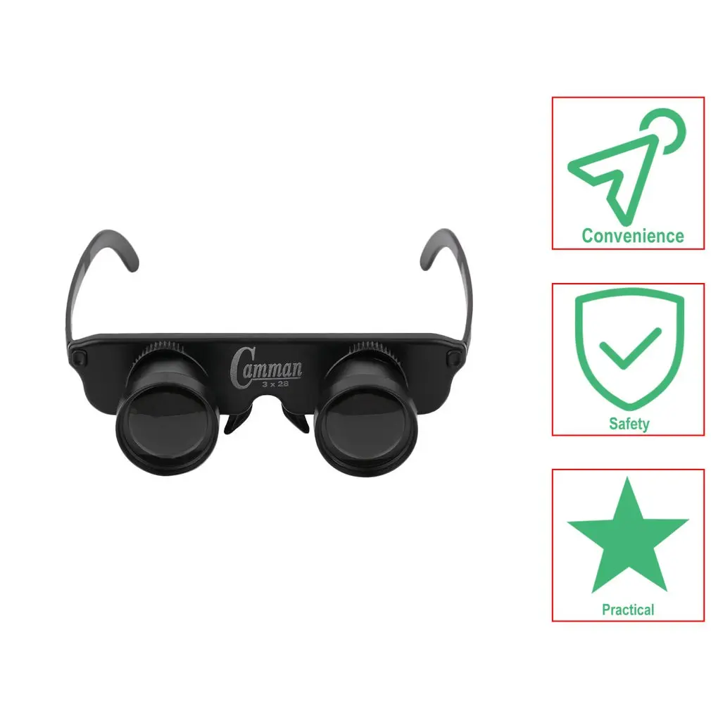 3x28 оптика Высокая четкость лупа очки стиль открытый бинокль рыболовные