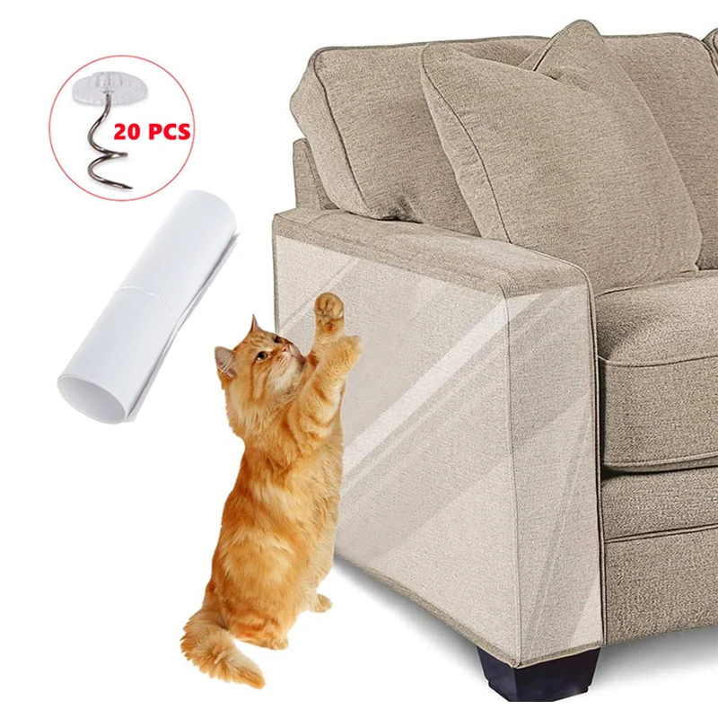 

Cat Scratcher Sofa Scraper Tape Scratching Post Furniture Protection Couch Guard Protector Cover Deterrent Pad Carpet for Pet