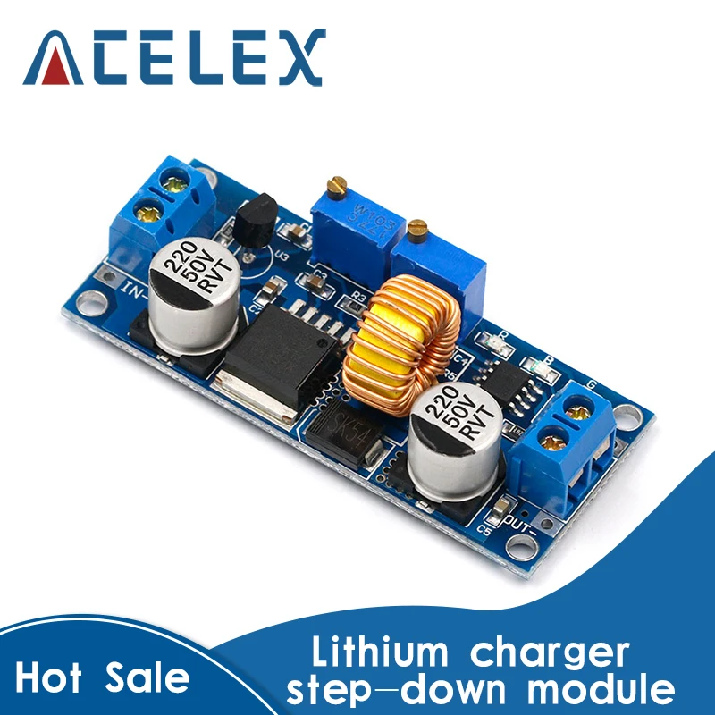 Синий 5A DC В CC CV литиевая батарея понижающая плата для зарядки светодиодный