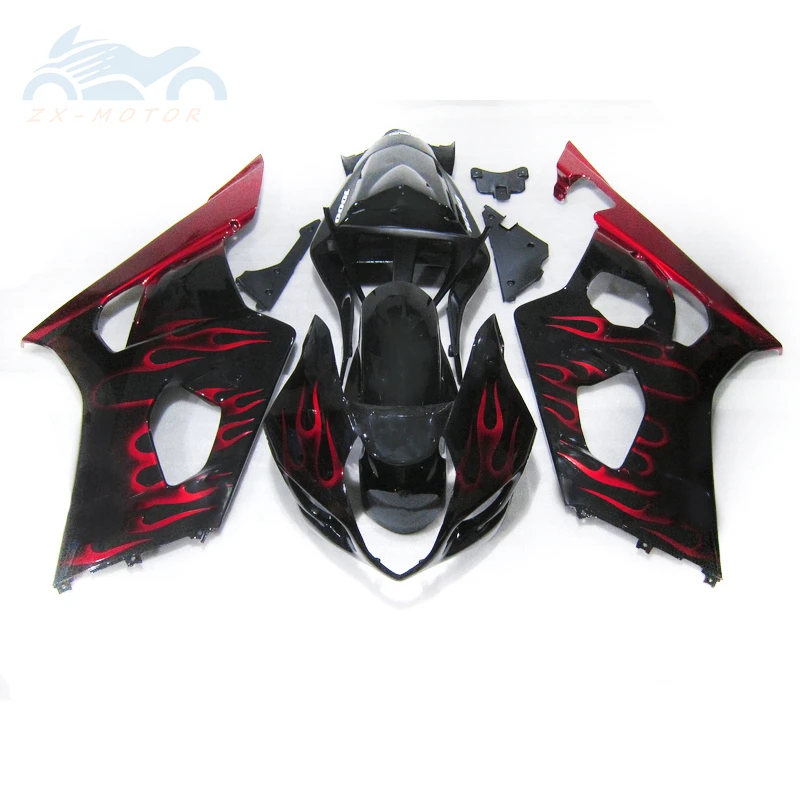 Премиум комплекты обтекателей инъекций подходят для Suzuki GSXR1000 2003 2004 черные красные модные Обтекатели для мотоциклов GSXR 1000 K3 03 04 CV06