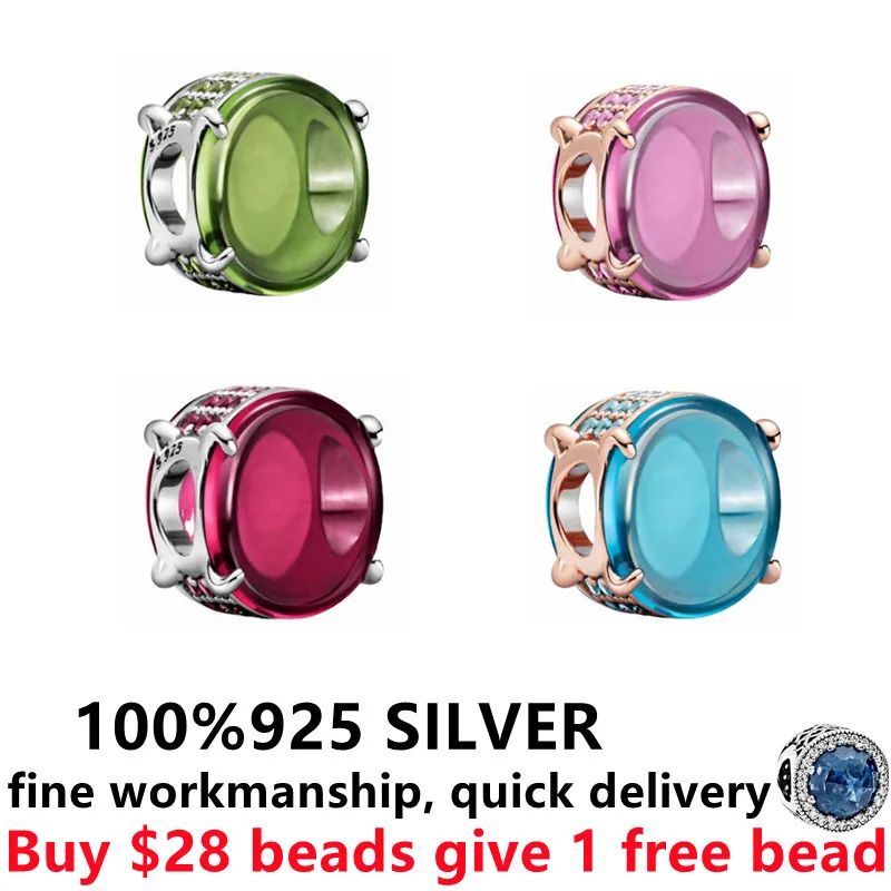 

2021 new hot sale Free Delivery 925 Sterling Silver charms Rose Gold Fit Pandor Bracelet Women's gift jewelry