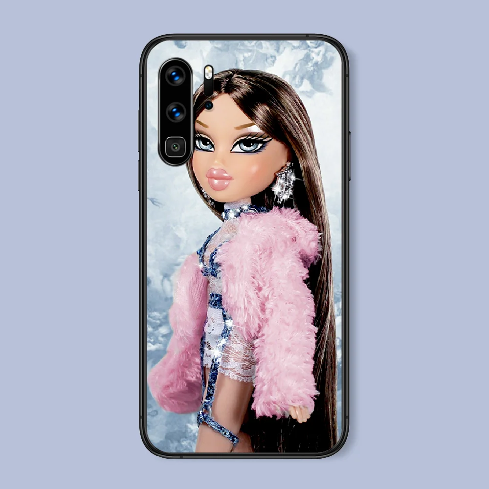 

Fashion Bratz doll Phone Case For Huawei P Mate Smart 10 20 30 40 Lite Z 2019 Pro black Bumper Tpu Cell Trend Waterproof Luxury