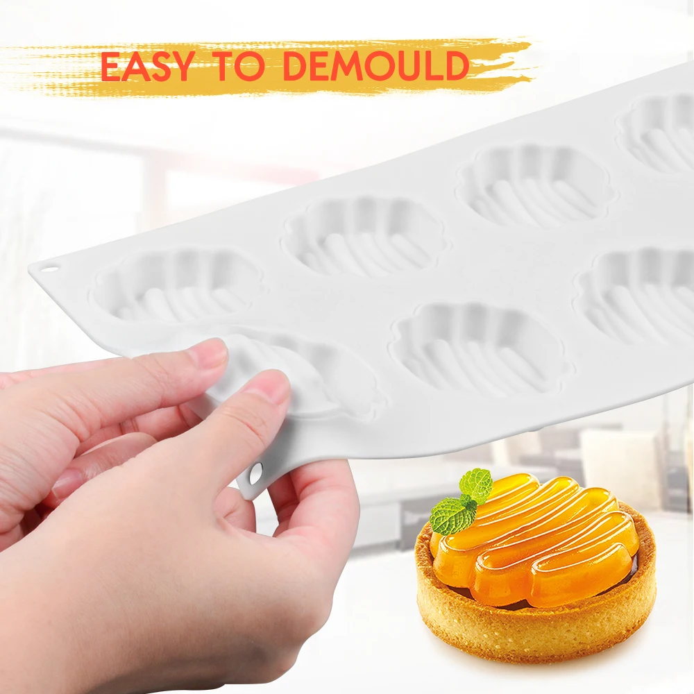 FUNBAKY 8 Cavity 3D Silicone Cake Mold Baking Tools DIY Mousse Dessert Bakeware Cooking Decorating Moulds | Дом и сад