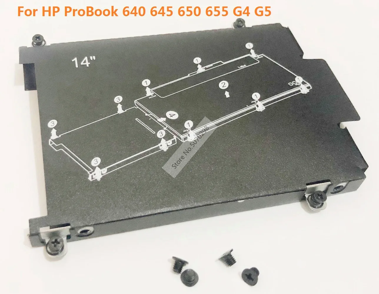 2.5 SATA Hard Disk Drive HDD SSD Caddy Frame Tray Adapter Bracket with Screws for HP ProBook 640 645 650 655 G4 G5