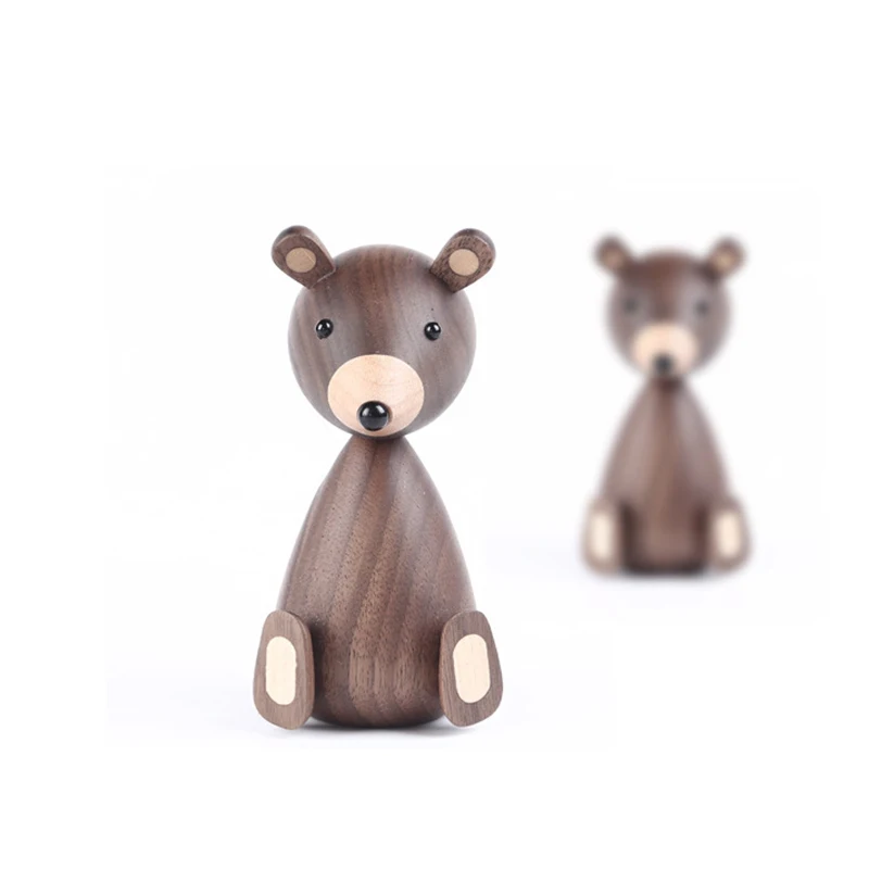 

Russia Little bear wood ornaments for decor squirrel for furniture wood crafts shipping small gifts wood bear toy ornament home