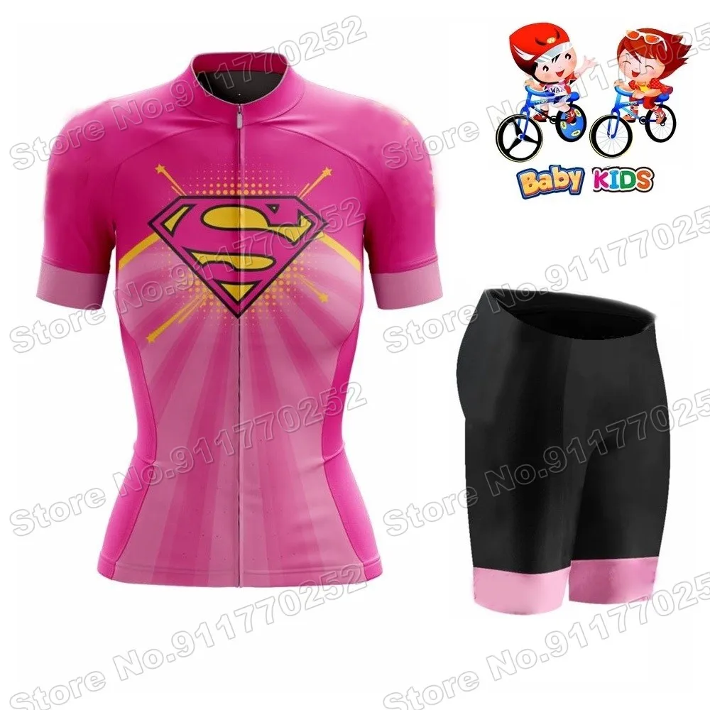 2021 розовый детский комплект велосипедной майки с популярными