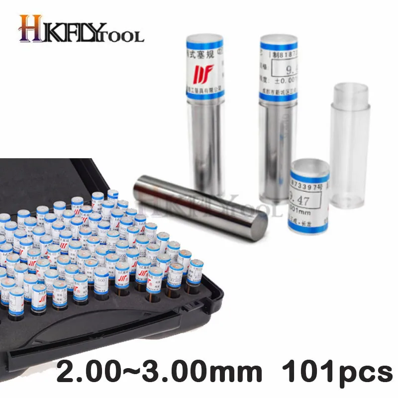 1,00~ 2,00 мм Шаг 0,01 мм 2-3 мм 3-4 мм 4-5mm1.00-10.00mm Сталь Калибр Pin измерительный инструмент гладкой калиберная пробка отверстие датчика 101 шт./кор - Цвет: 2.00-3.00mm
