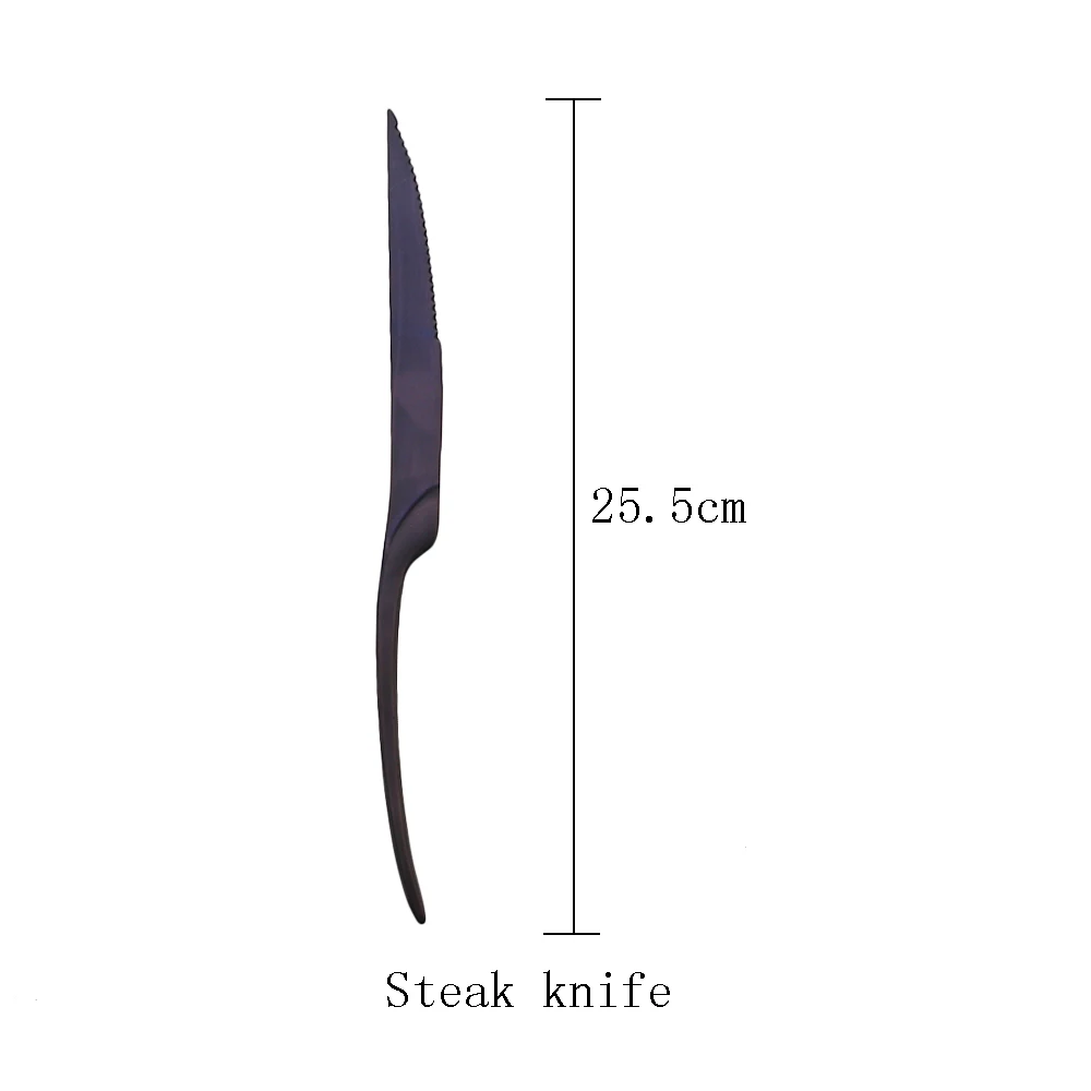 1pcs dessert knife Фиолетовый 1 шт. Посуда высокого качества из металла столовые приборы 304 нержавеющая сталь Ресторан семья набор столовой посуды для кухни посудомоечная машина Сейф - Цвет: 1pcs dessert knife