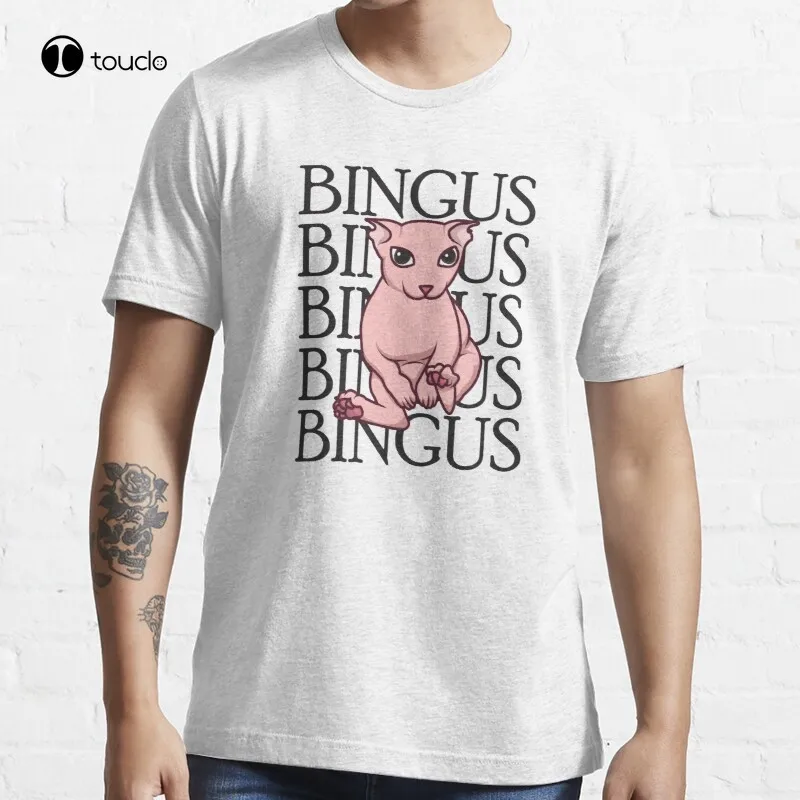 

Белая хлопковая Футболка Bingus Text Array
