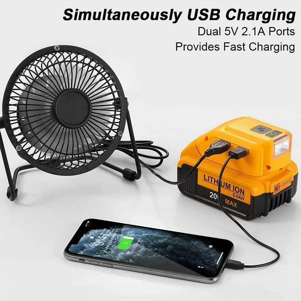 

Сменный источник питания, обновленный с двойным USB 12 В постоянного тока, светодиодная вспышка, рабочий свет