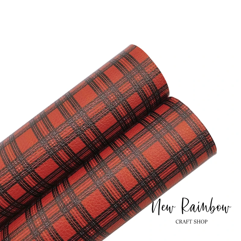 Новый Радуга 30X22CM/A4 Рождественская клетка Искусственная кожа 1.0мм высшего качества для сделай сам изготовления бантов, зажимов, ремесел и домашнего использования.